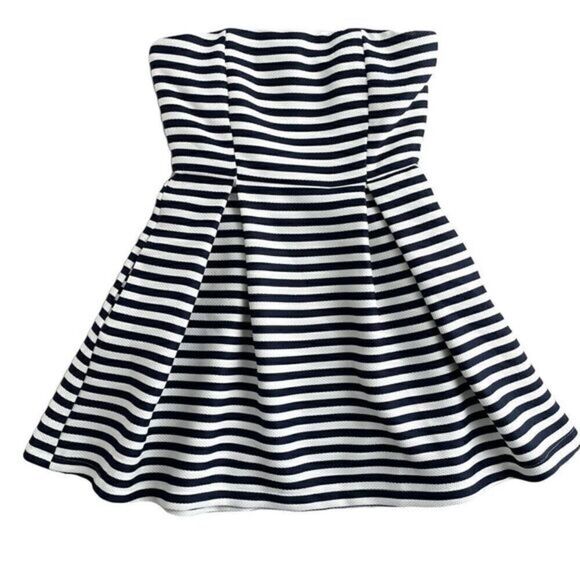 Sans Souci Nautical Stripe Strapless Dress Size Medium - Picture 1 of 9